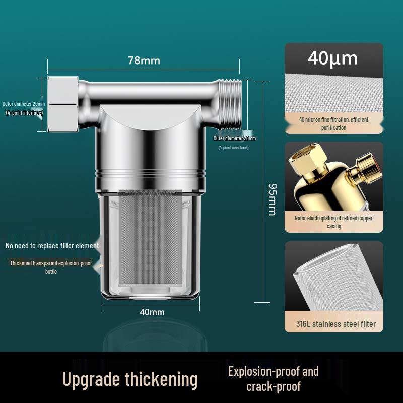 Household Tap Water Pre-filter for Washers, Heaters, and Purifiers