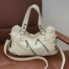 Shoulder Bag Women's 2 Large Capacity Commuter Crossbody Bag PU Portable Tote Bag
