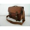 Real Satchel Bag Genuine Laptop Brown Briefcase Casual Goat Leather Messenger