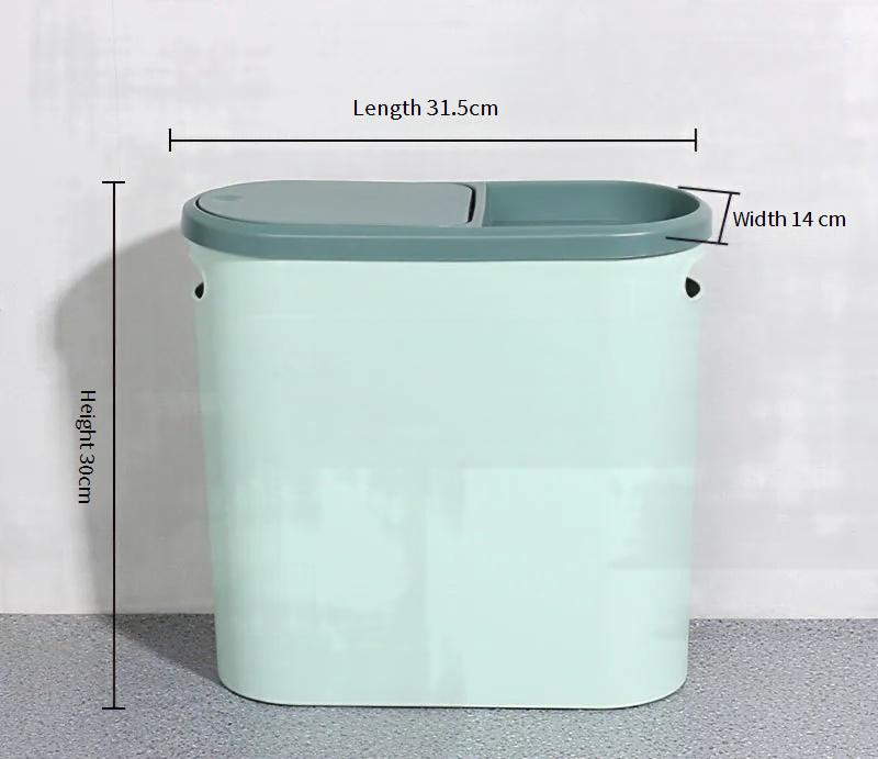 Trash Can for Home Use, High-Quality Bedroom Press-Type Trash Bin with Lid, Kitchen Bathroom Gap Paper Basket