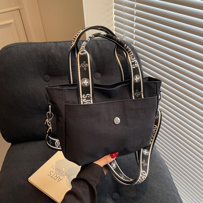 Large-capacity bag women's summer new versatile broadband messenger bag casual high-end portable tote bag
