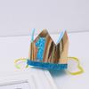 Sky-Blue Crown Hat Birthday Crown for Kids Party Hat Hairband Adorable Birthday Photo Prop Wedding Baby Shower Graduation