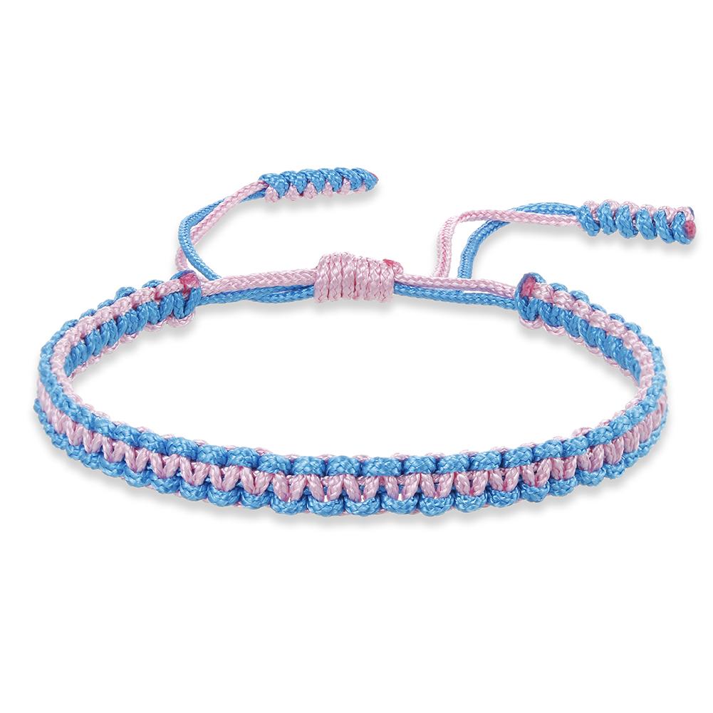 Multicolor Handmade Woven Nylon Rope Bracelet Mixed Color Knitted Chain Bangles For Men Women Adjustable Friendship Yoga Jewelry