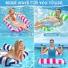 Summer Swim Inflatable Floating Water Mattresses Hammock Stripe Lounge Chairs Pool Water Sports  Floating Mat Pool  Kids