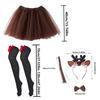 PESENAR Rentierkostüm für Erwachsene Tüllrock mit Rentier-Stirnband Temporäre Tattoos Socken Hirsch Cosplay Kostüm Weihnachten Kostüm