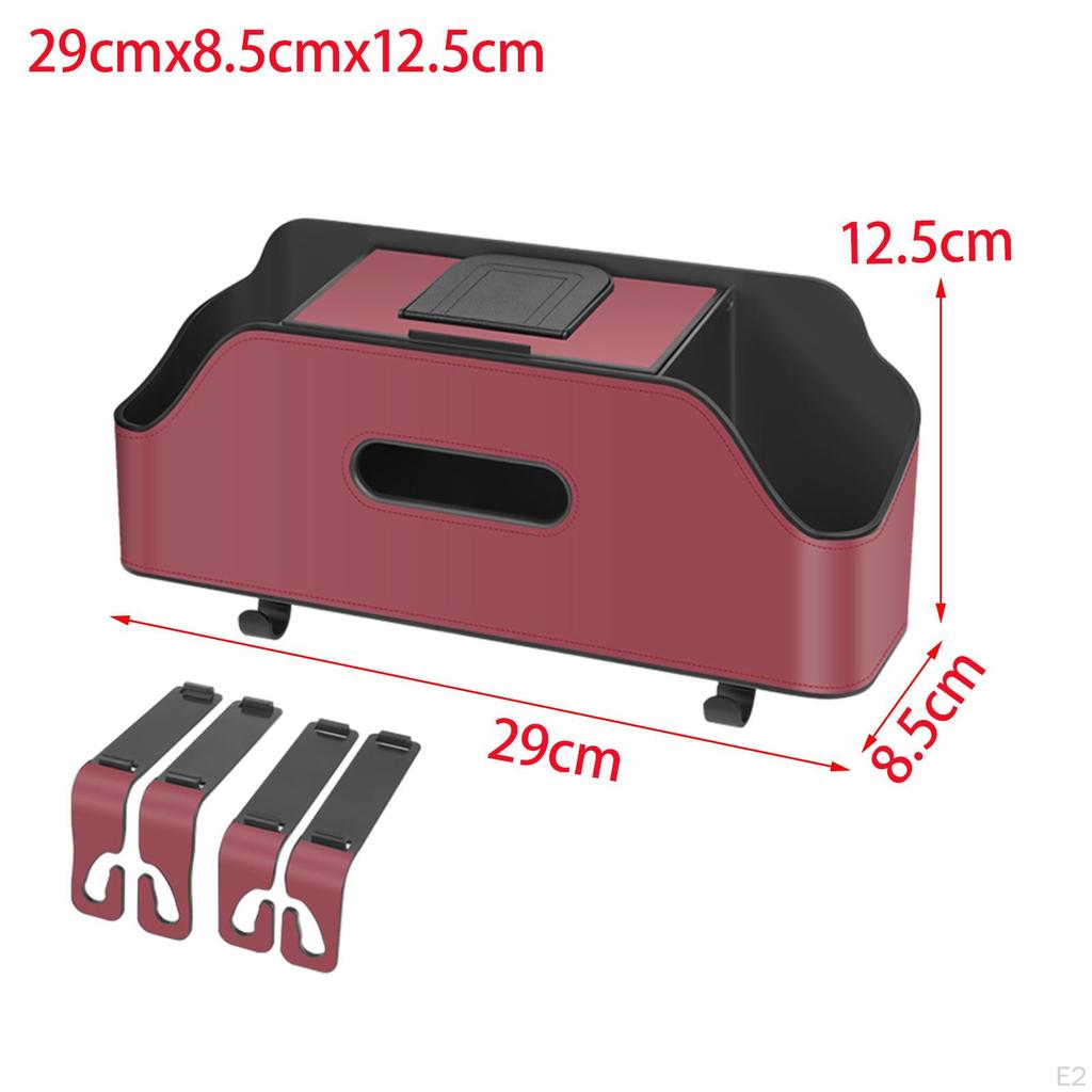 Car Seat Back Organizer Tissue Box 2 Cup Holder Convenient Keep Easy Installation with Hooks Hanger