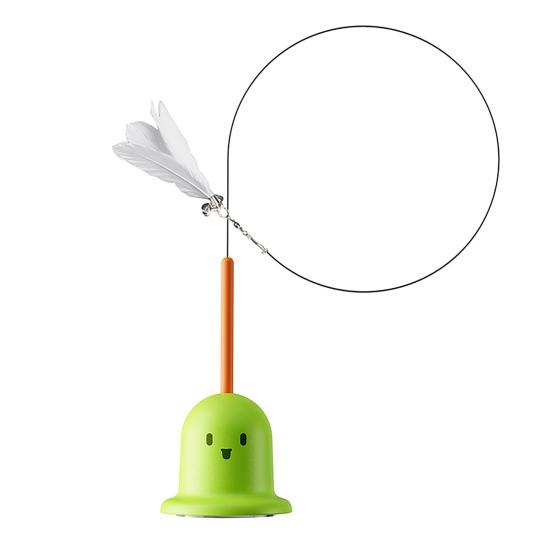 Cat Feather Toy with Suction Cup Interactive Cat String Toy with Bell And Feather Kitten Self Play Teaser Wand for Indoor Cats