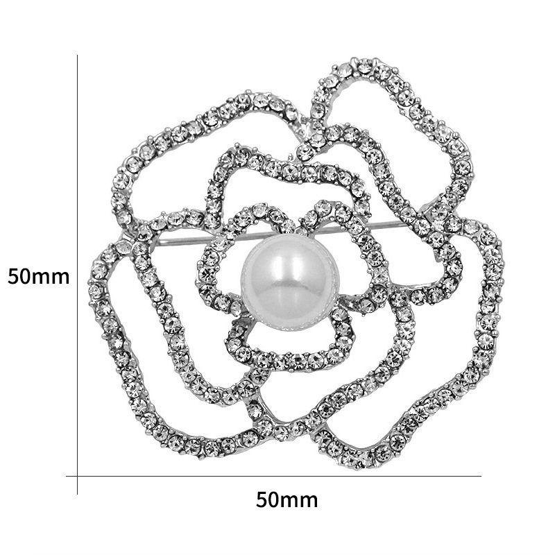 SUNFLOWER Pearl Brooch Pin File Rhinestone Wedding Dress Collar Pin Fashion Fashion Costume Accessories