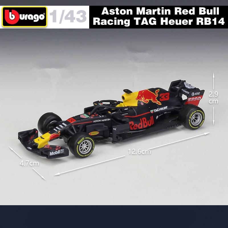 Bburago 1:43 F1 Team Red Bull Racing RB21 RB20 Mclaren MCL60 MCL38 W16E Formula One Simulation Alloy SuperCar Race Car Model Toy