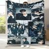 HD Stray Kids Kpop Star Flannel Blanket,Ultra Soft Warm Plush Throw for Home Bedroom Bed Sofa Cover Camping Picnic gift
