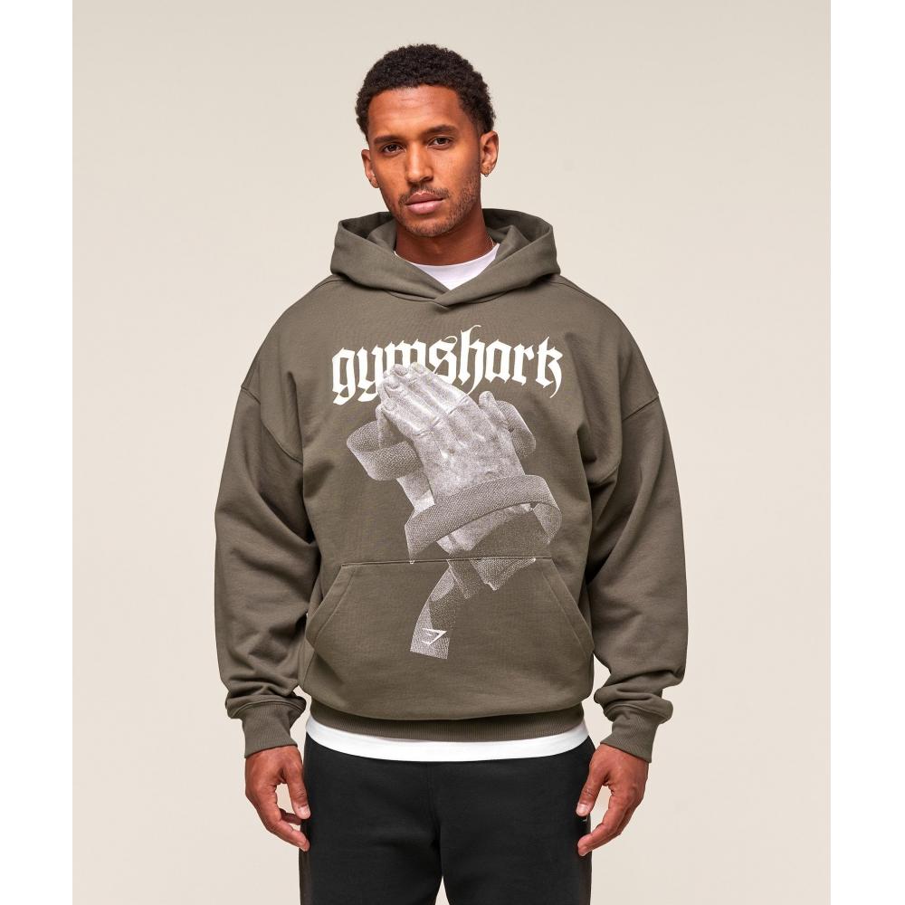 

Gymshark Prayer Hands Hoodie Camo Brown A2c2m Nby9 XS