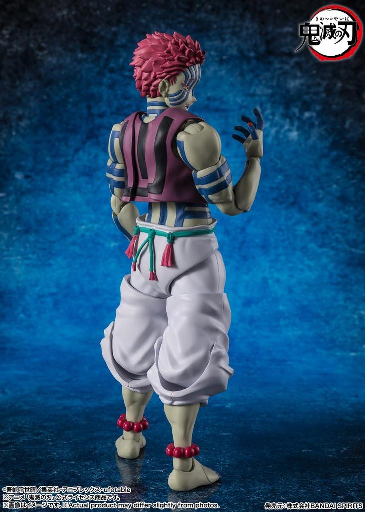 TAMASHII NATIONS Demon Kimetsu no Yaiba approximately PVC ABS painted action figure S.H.Figuarts Slayer Akaza, 145mm, &