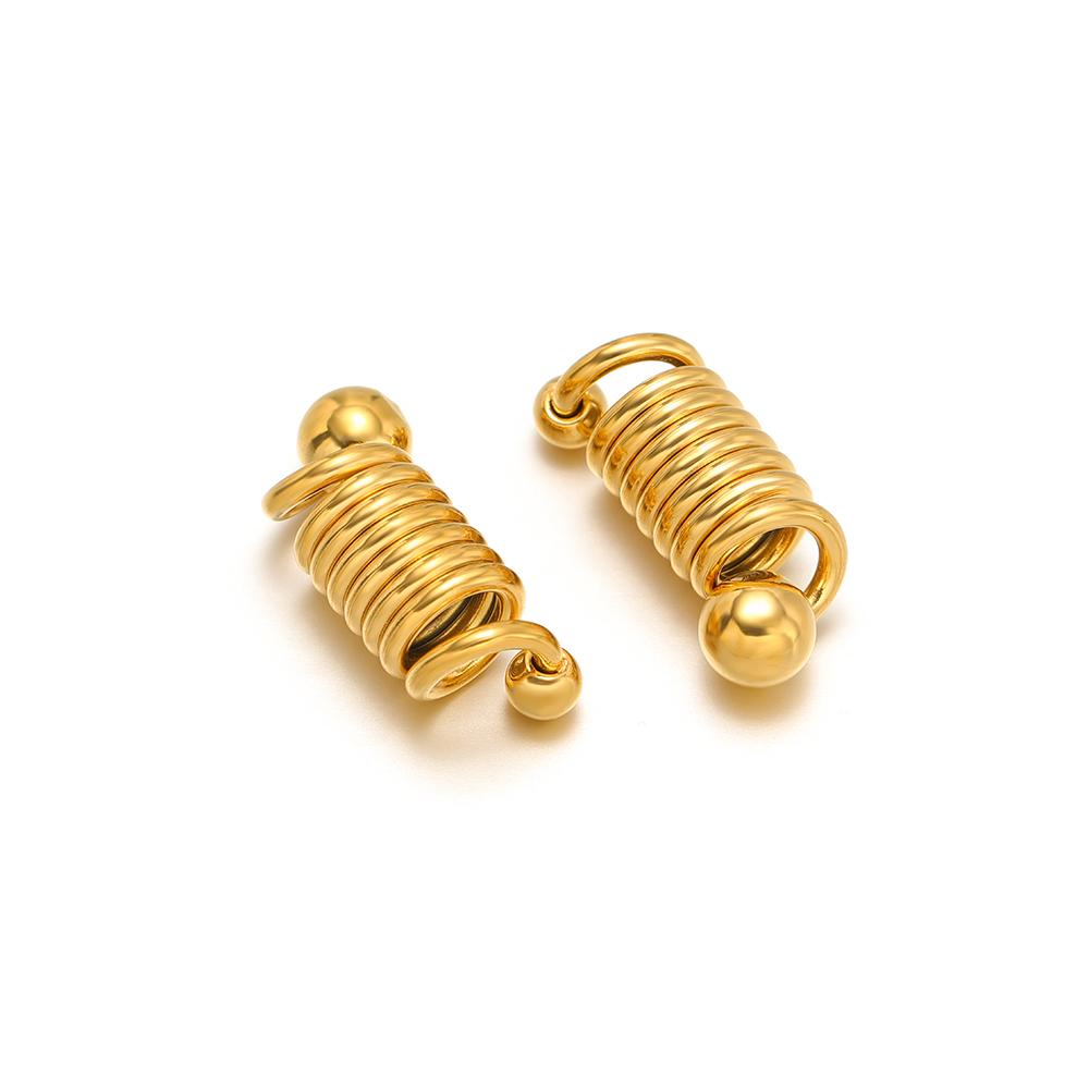5 pezzi Oro Acciaio Inossidabile Chic Molla Spirale Filo Charms Connettori per Fai da Te Collana Gioielli Creazione Braccialetti Forniture Ingrosso