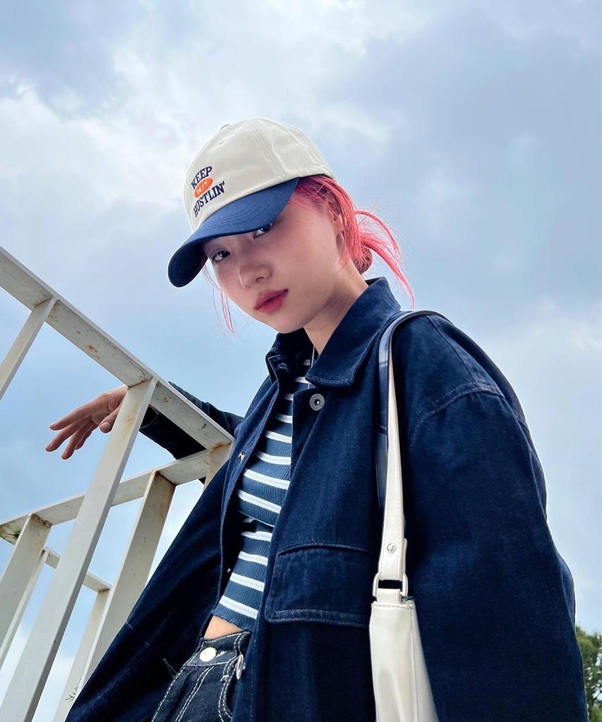 Kibheoseulling 24/7 Ivory & Navy Two-Tone Ball Cap