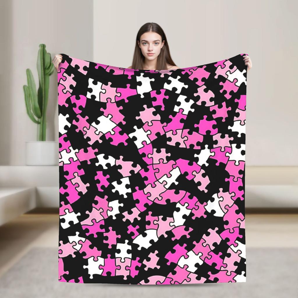 Puzzle Camouflage Pattern Flannel blankets Winter Super Soft Throw blanket for Kids Home Decor Bedspread Sofa Bed Cover