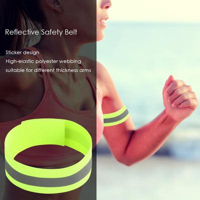 Reflective Armband Adjustable Arm Wrist Ankle Leg Bands High Visibility Reflective Tape Straps for Night Walking Cycling Running