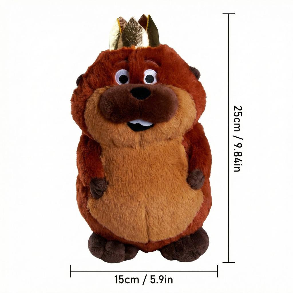 Hoppers Plush Doll New Anime Peripherals Beaver Transformation Stuffed Toy Soft Collectible Plushie For Surprise Birthday Gift