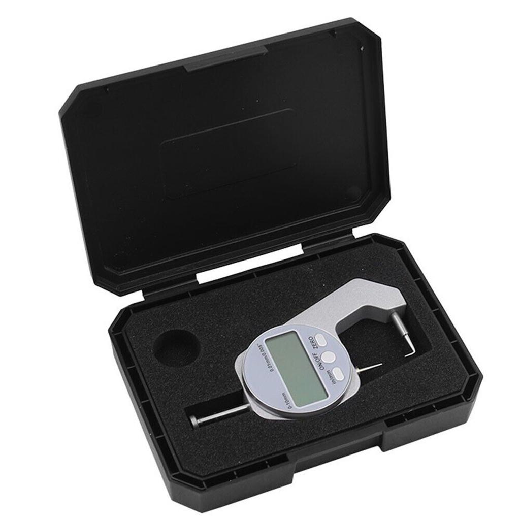 Digital Thickness Gauge, 0-10mm, Inch/Millimeter Conversion, 0.01mm/0.005" Accuracy, Auto Off Thickness Gauge Measuring Tool For Paper PU Leather