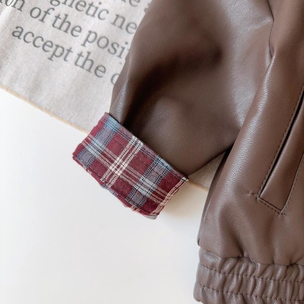 Korean-Style Girls' Leather Jacket - Spring/Autumn Fashionable Casual Coat BQB015