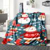 Custom Name Christmas Snowman Theme Printed Blanket - Perfect for Couch, Bed, Travel & Outdoor Use | Machine Washable, Cozy & Durable.