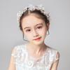 Princess Pink Flower Fairy Headband for Girls - Silk Gauze Fabric