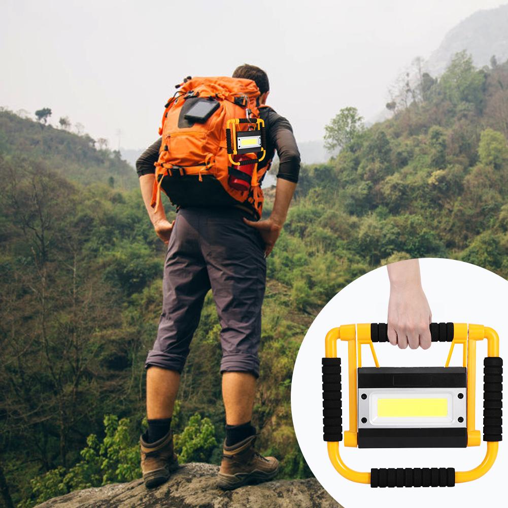 20W rechargeable LED stand light, folding portable light, built In battery 4400 mAh, yellow stand