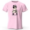 Funny and Fun Dog Casual Pure Cotton Tshirt for Mens Street Fashion Loose Oversized Breathable Short Sleeved Oneck Tshirt