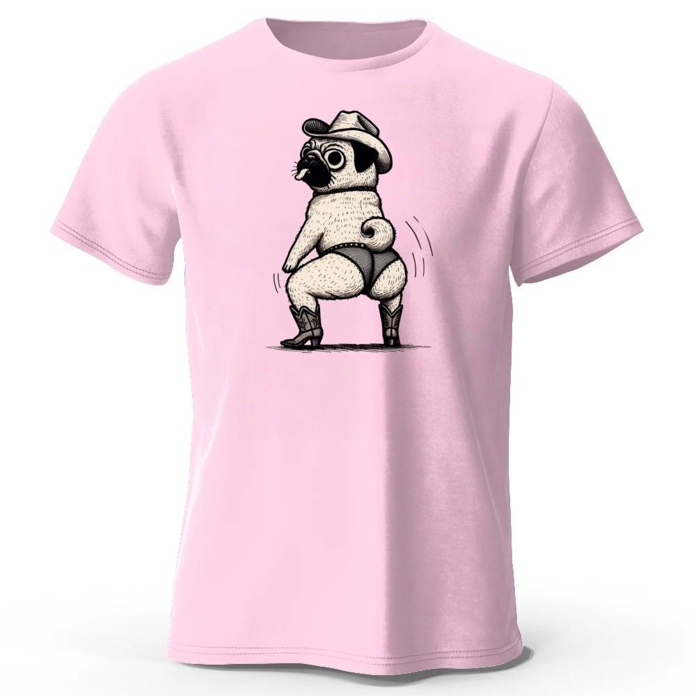 Funny and Fun Dog Casual Pure Cotton Tshirt for Mens Street Fashion Loose Oversized Breathable Short Sleeved Oneck Tshirt