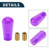 TUCKBOLD Car Gear Shift Front Shift Lever 1 with 2 Adapters Knob, Knob, 10cm, Purple, Set, Acrylic,