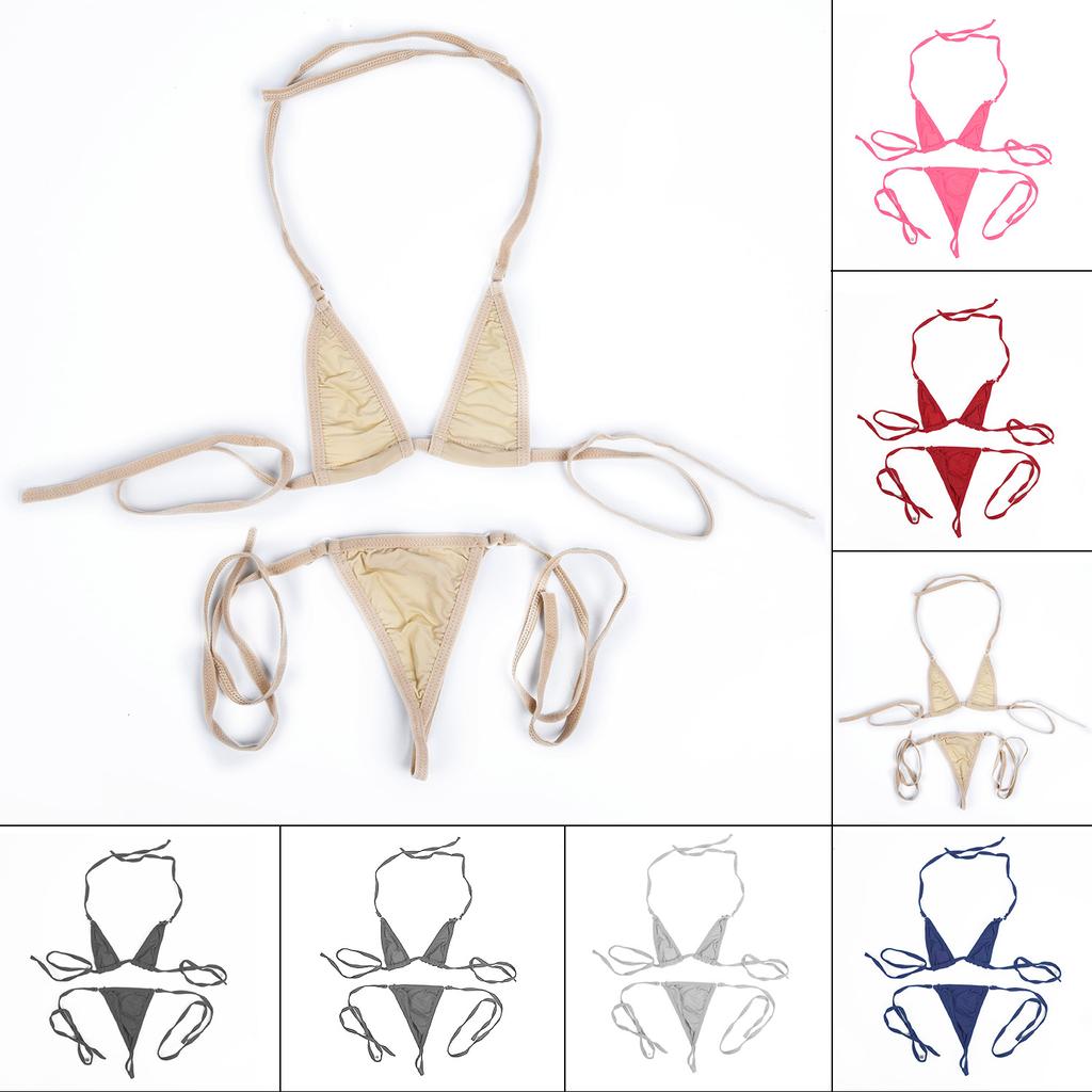 Girls G-String Bikini Set Bra Tops Thong Lingerie Underwear Swimwear Sexy