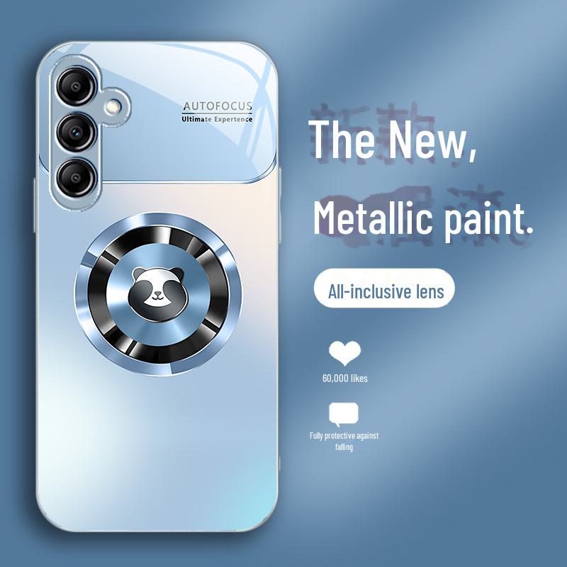 

Чехол из металлического стекла с эффектом градиента Panda для Samsung A21S — стильная комплексная защита для вашего телефона Samsung серии A. A14 4G