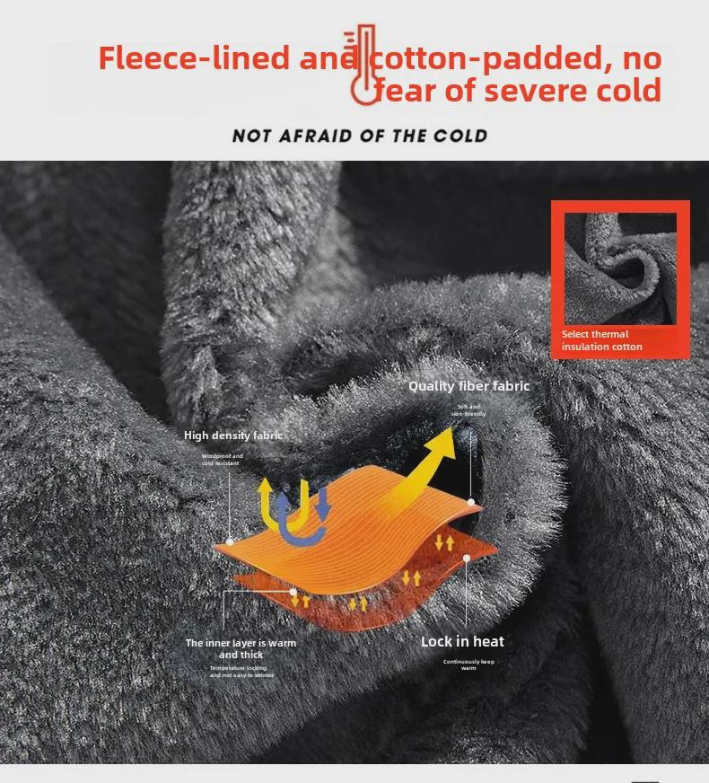 Men's & Couples' Trendy Hooded Cotton Jacket for Autumn/Winter - Warm, Velvet-Lined, Thickened, Casual.