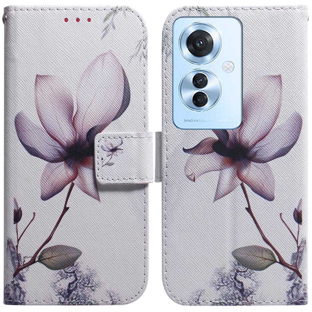 For Oppo Reno11 F 5G/F25 Pro 5G Phone Case Pattern Printing Stand Leather Shell