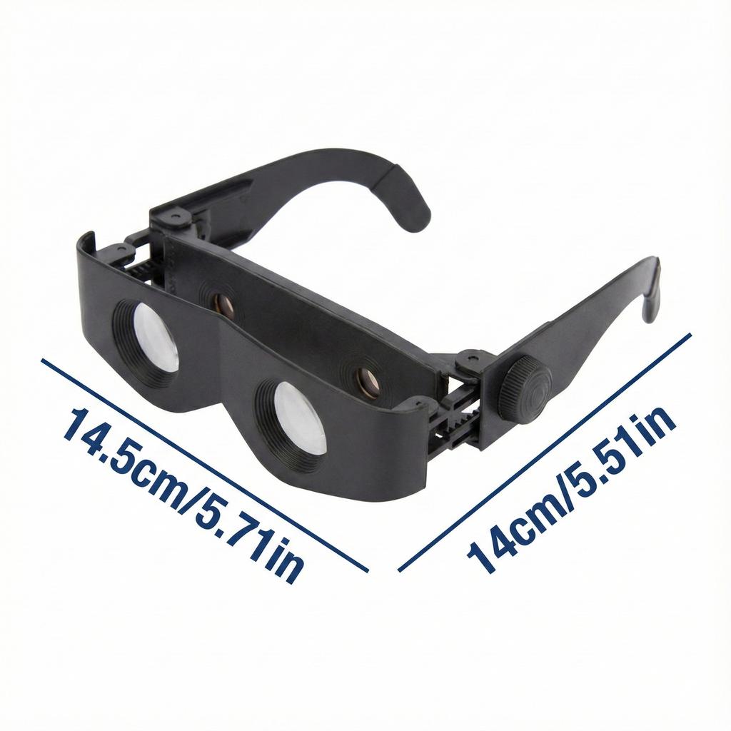 Wearable Fishing Telescope Adjustable Binoculars Hands Free Magnifier Glasses for Theater TV Sight Myopia Adjustable