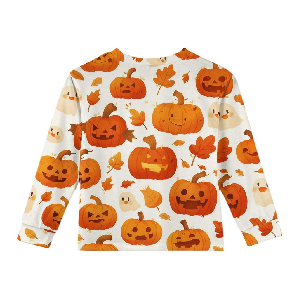 Girls' Long Sleeve Blouse - Round Neck Soft Waist Tunic