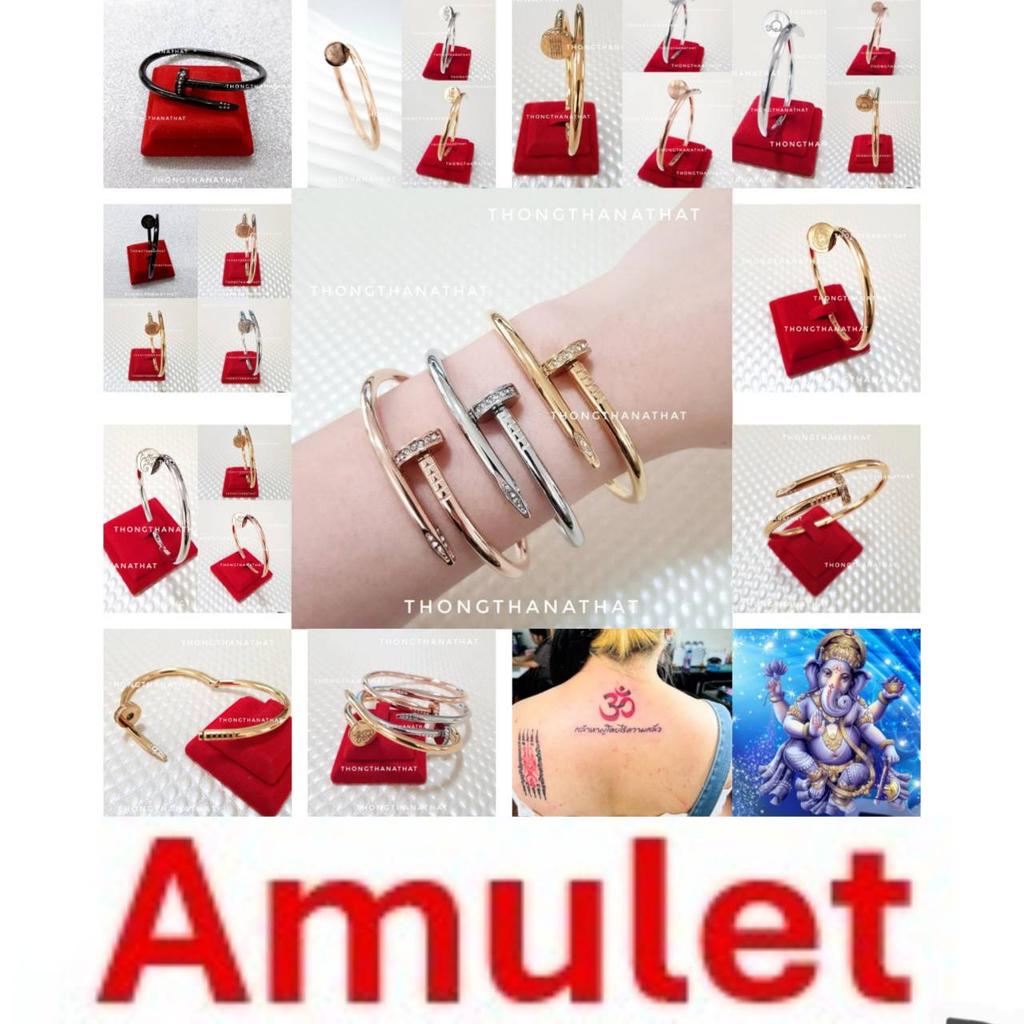 Hinduism Nail Head Bracelet Rhinestone Ganesha Five Row Yantra Sak Yant Tattoo Powerful Success Amulet Jewelry Vintage Protect Health Lucky Rich