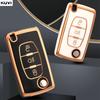 Fashion Tpu Car Flip Key Case Cover Bag For Peugeot 107 207 307 308 407 607 3008 5008 Citroen Xsara Picasso C5 C6 C8 Accessories