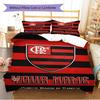 Name Custom Flamengo Logo Pattern Bedding Set Quilt Cover Pillowcase Home Decor Gift (1 * Duvet Cover + 2 * Pillowcase, Without Core)