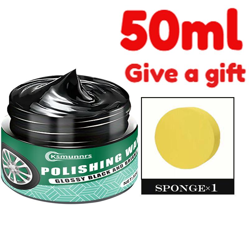 

[Tire Brightening] Multi-functional Car Repair Kit - Plastic Parts Refurbishment, Interior Gloss Wax, Tire Protector, Black Car