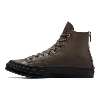 Chuck 70 Black Zip Comfort Temperament Abrasion Absorbing High Top Canvas Shoes Unisex Brown