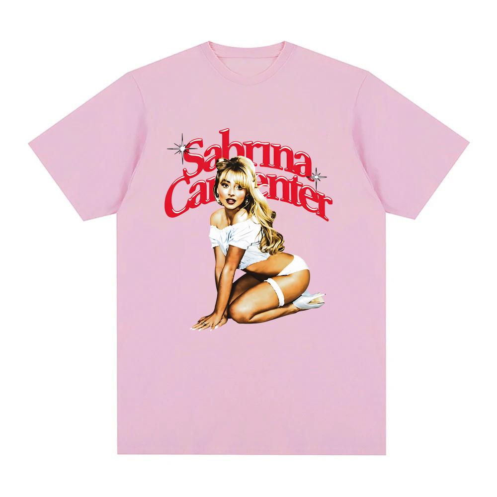 Sabrina Carpenter 2025 newTShirt High Quality Teeshirt Sleeve WomenUnisex 100cotton Gothic Tshirt Round Neck Summer Tees