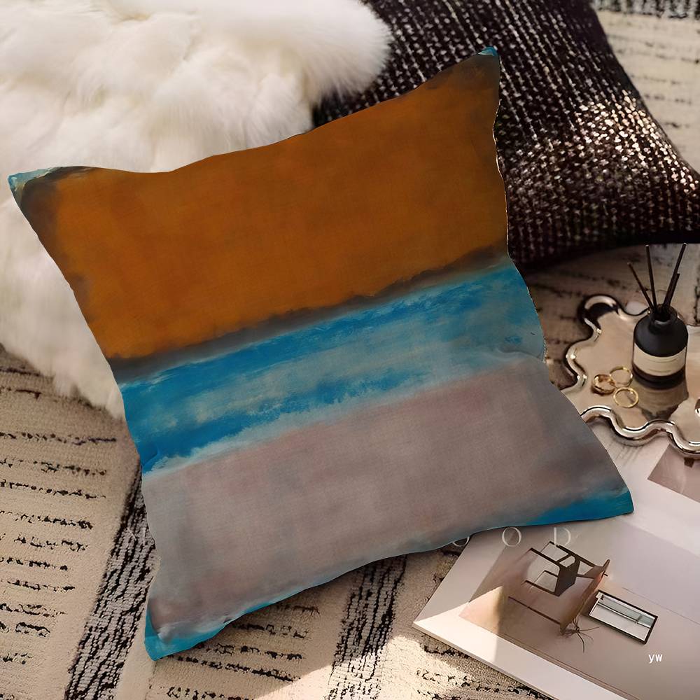 M-Mark Rothko Abstract Art Cushion Cover Inches Farmhouse Decor Home Throw Pillow Covers For Couch Decorations