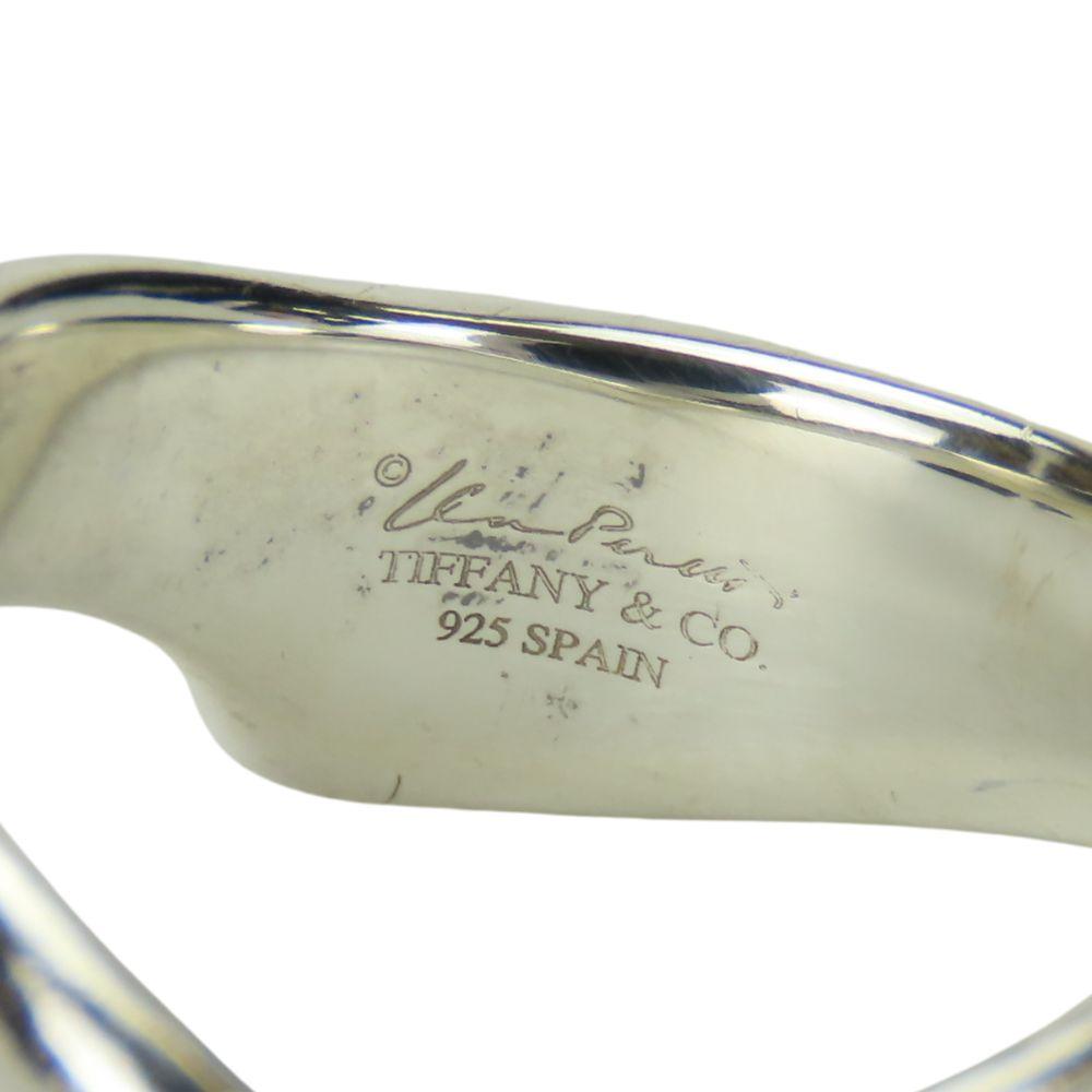 Begagnade TIFFANY&Co. Ring Böjd Våg Hjärta EU#51 Silver925 4.7g Silver El Saperetti