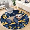 1pcSloth Branch Office Round Area Rug, Indoor Mat Suitable ForOffice, Under Office Chairs Bedroom Living Room Home Decor, Room Deco 018