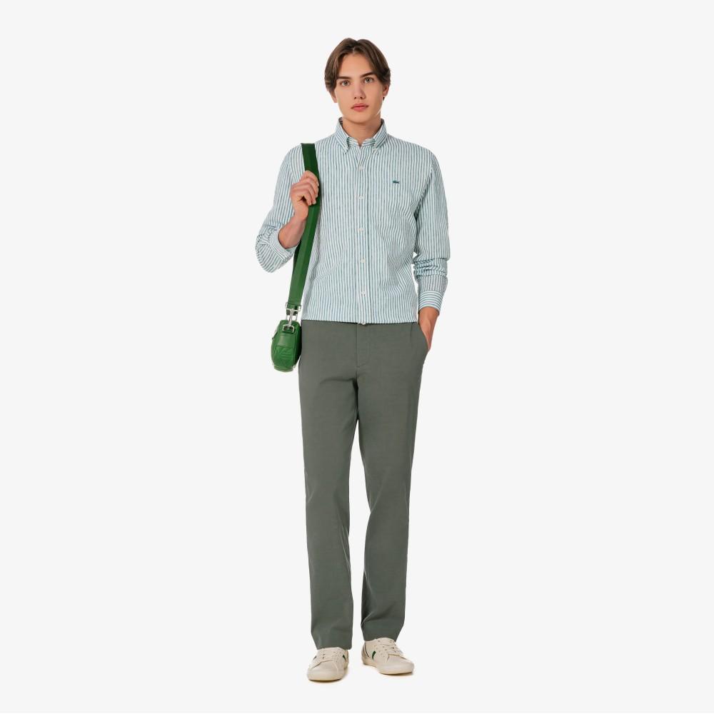 Lacoste Men's Linen Blend Stripe Shirt CH838E-56G132