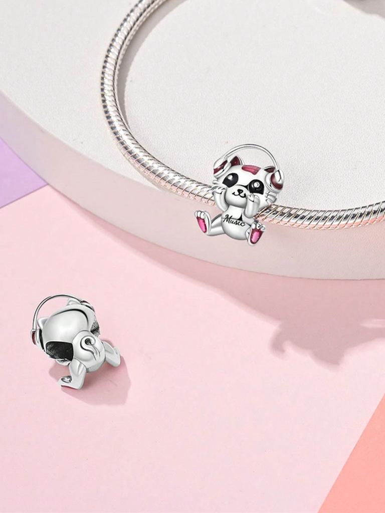 Charms Plata Niedlicher Kleiner Dinosaurier Erdbeerperlen Charm Kupferbeschichtet Passend für Charms Originalarmband Zum Schmuckherstellen DIY Charm