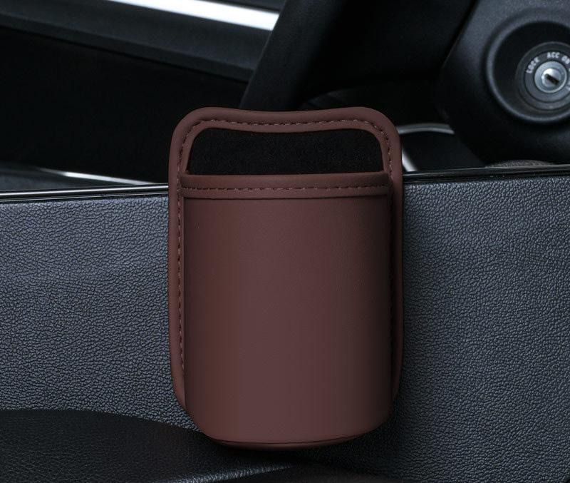 For Car Interior Accessories Car Door Cup Holder Leather Automotive Drink Rack Storage Bin Auto Back Seat Cup Holder Organizer