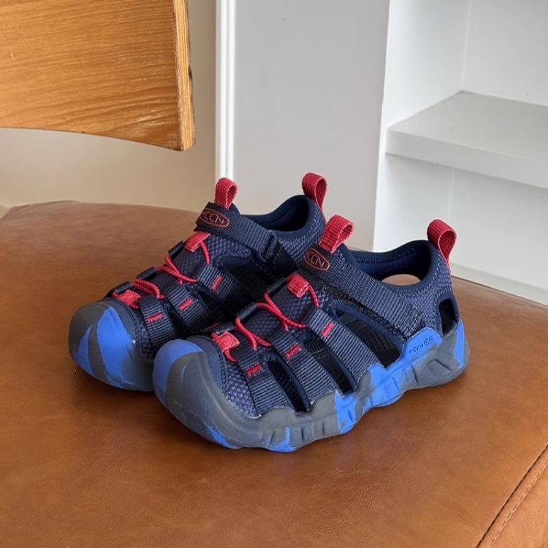 Kids Colorful Closed Toe Sandals Summer Outdoor Beach Shoes Non-Slip Hiking Wading Sandals for Boys Girls