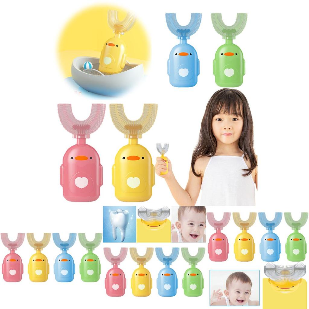 Adorable Silicone U-shaped Toothbrush For Toddlers Safe And Comfortable