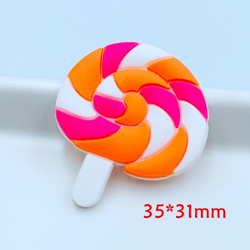 10 Pcs Kawaii New Cute Cartoon Lollipop Series Soft Rubber Diy Scrapbook Flat Back Bow Charm Decorate Accessories D17